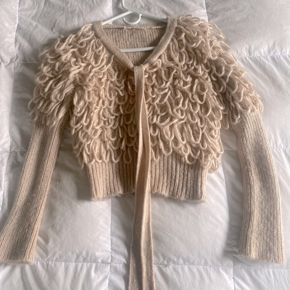 Loopy Design Nude Inspired Sweater, Size S/M